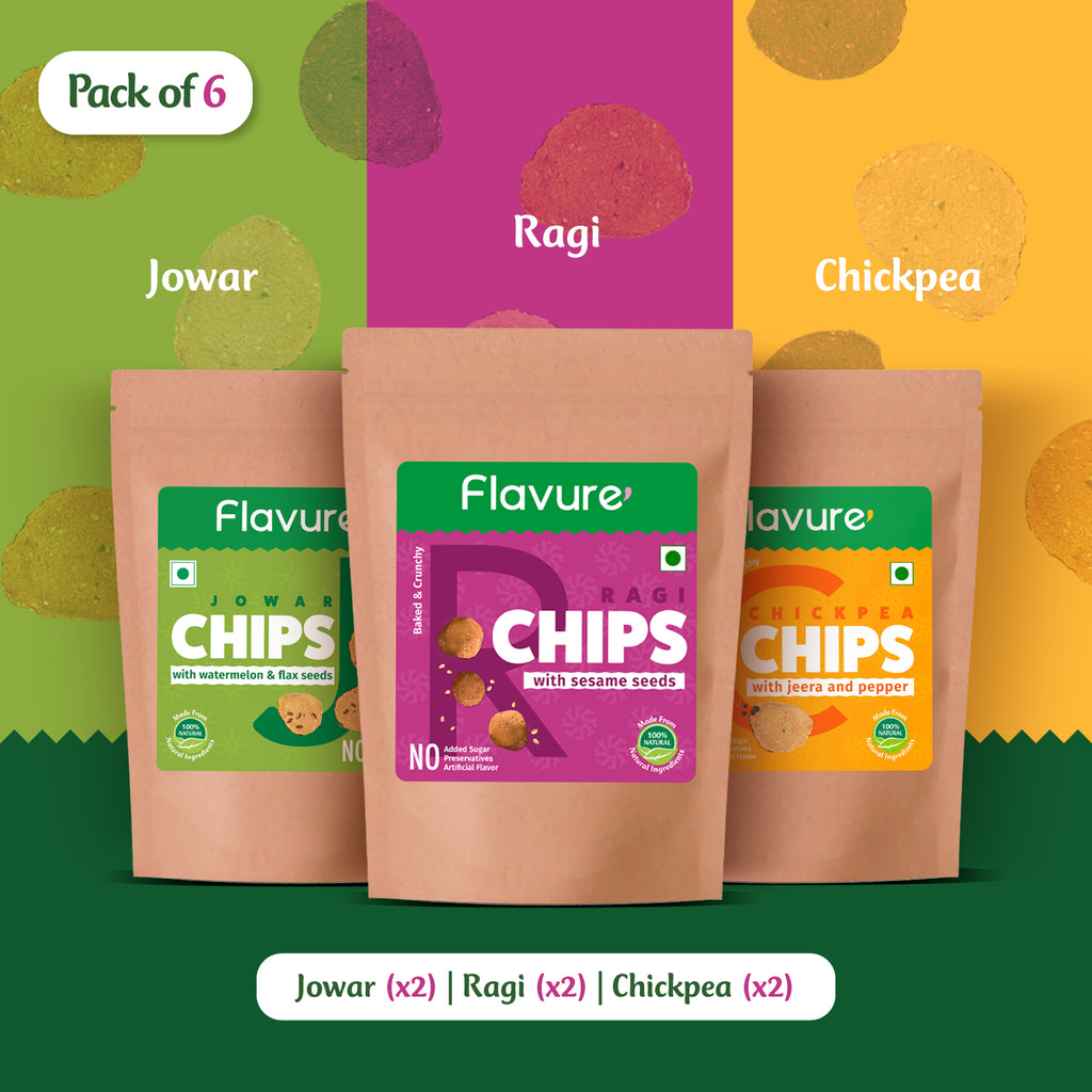 Flavure Baked Chips Combo of 6