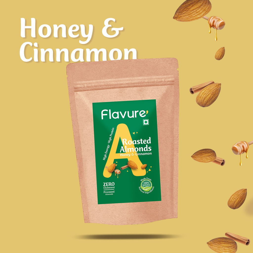 Roasted Almonds Honey & Cinnamon 100g Pack