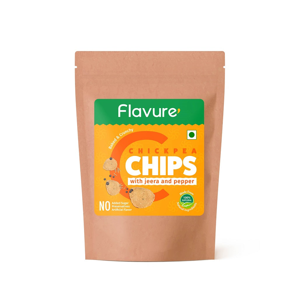 Flavure Baked Chickpea Chips with Jeera and Pepper