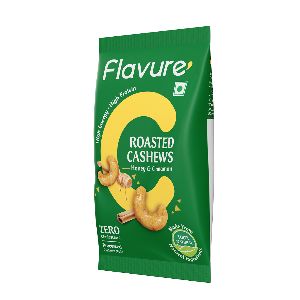 yummy cashew nuts in honey and cinnamon flavours